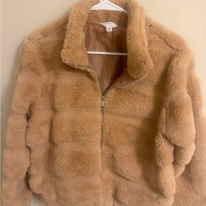 Time and Tru Camel Teddy Jacket